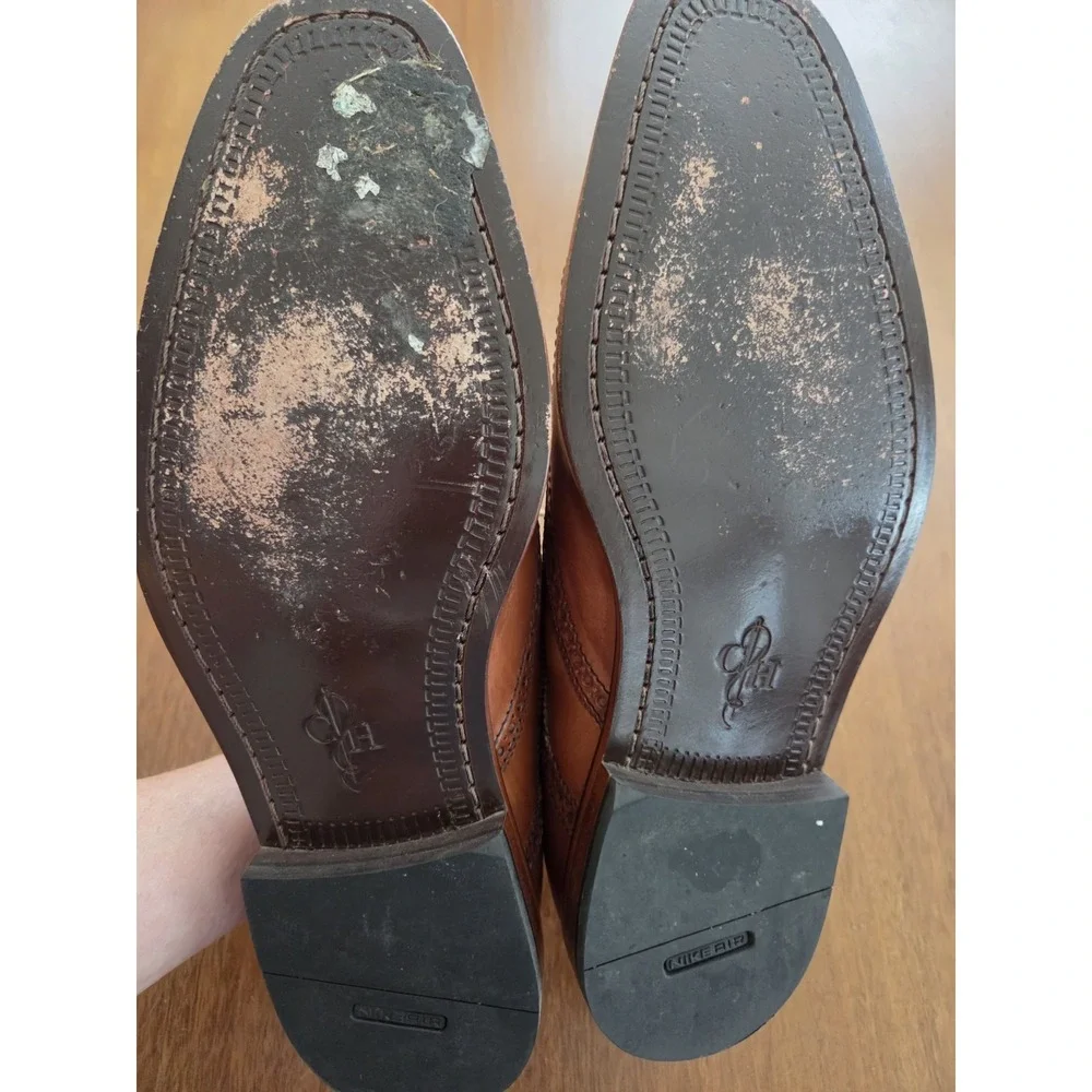 Cole Haan Wingtip Dress Shoes Men's Sz 13 Oxfords CO9303 573141 British‎ Tan